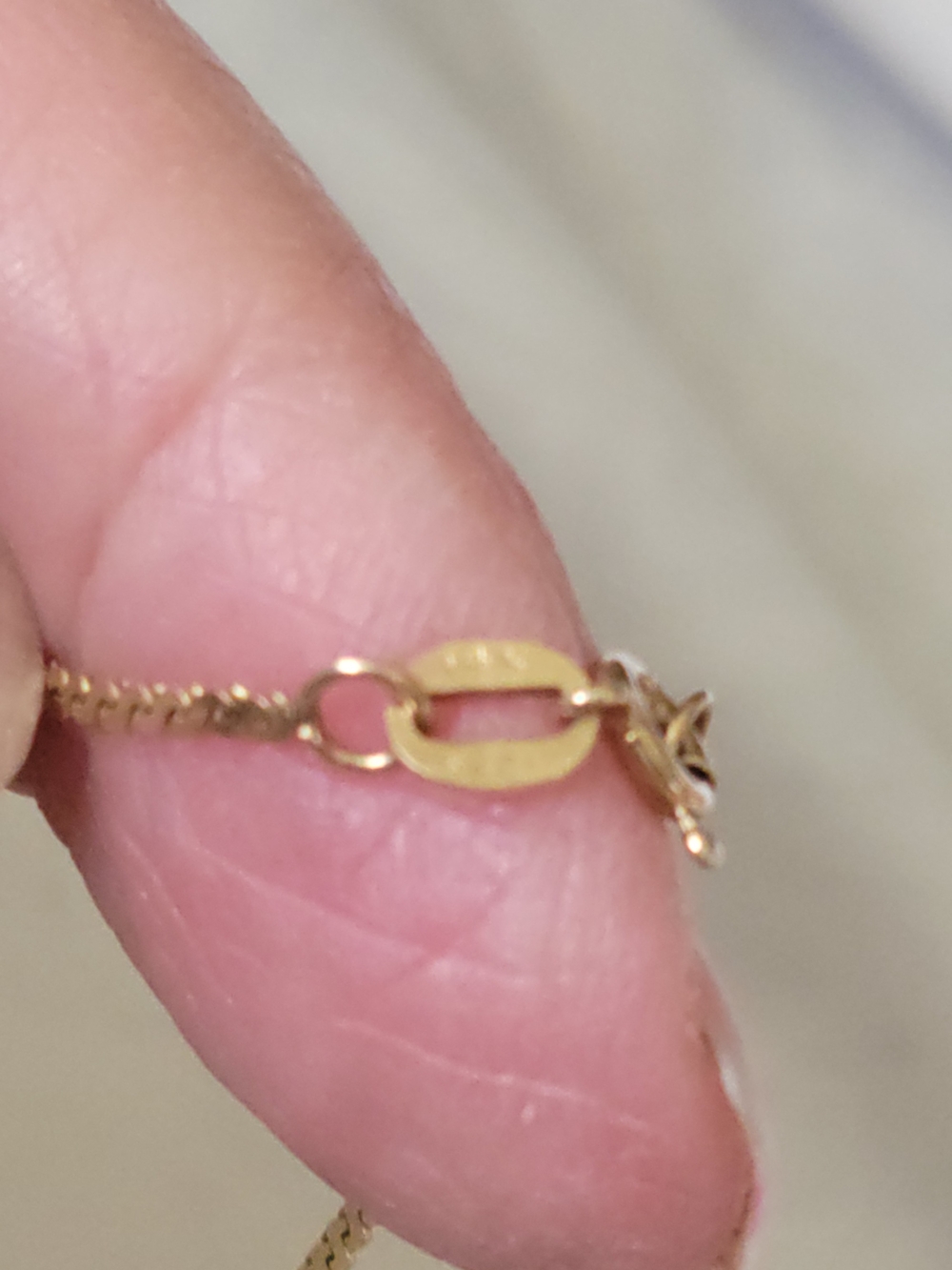 Women’s Serpentine Flat Curb Chain Necklace - 14k Solid Gold - Picture 5 of 11